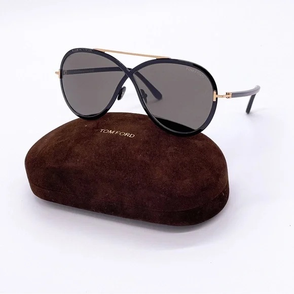 Tom Ford Black Aviator Sunglasses. NEW - Picture 1 of 7